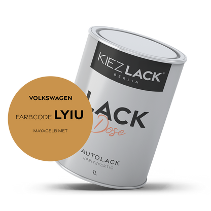 Kiezlack 1K Autolack Lackdose Basislack spritzfertig Volkswagen LY1U MAYAGELB MET.