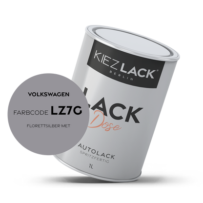 Kiezlack 1K Autolack Lackdose Basislack spritzfertig Volkswagen LZ7G FLORETTSILBER MET.