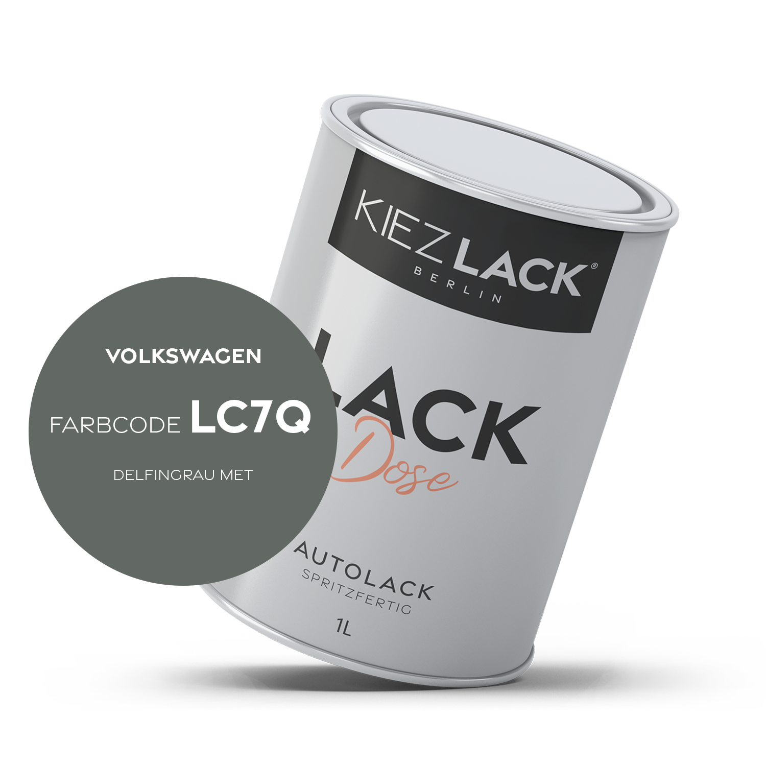 Kiezlack 1K Autolack Lackdose Basislack spritzfertig Volkswagen Lc7Q DELFINGRAU MET.