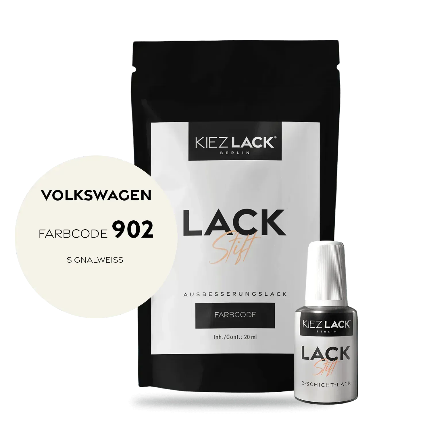 Autolack Lackstift Volkswagen 902 SIGNALWEISS - Kiezlack