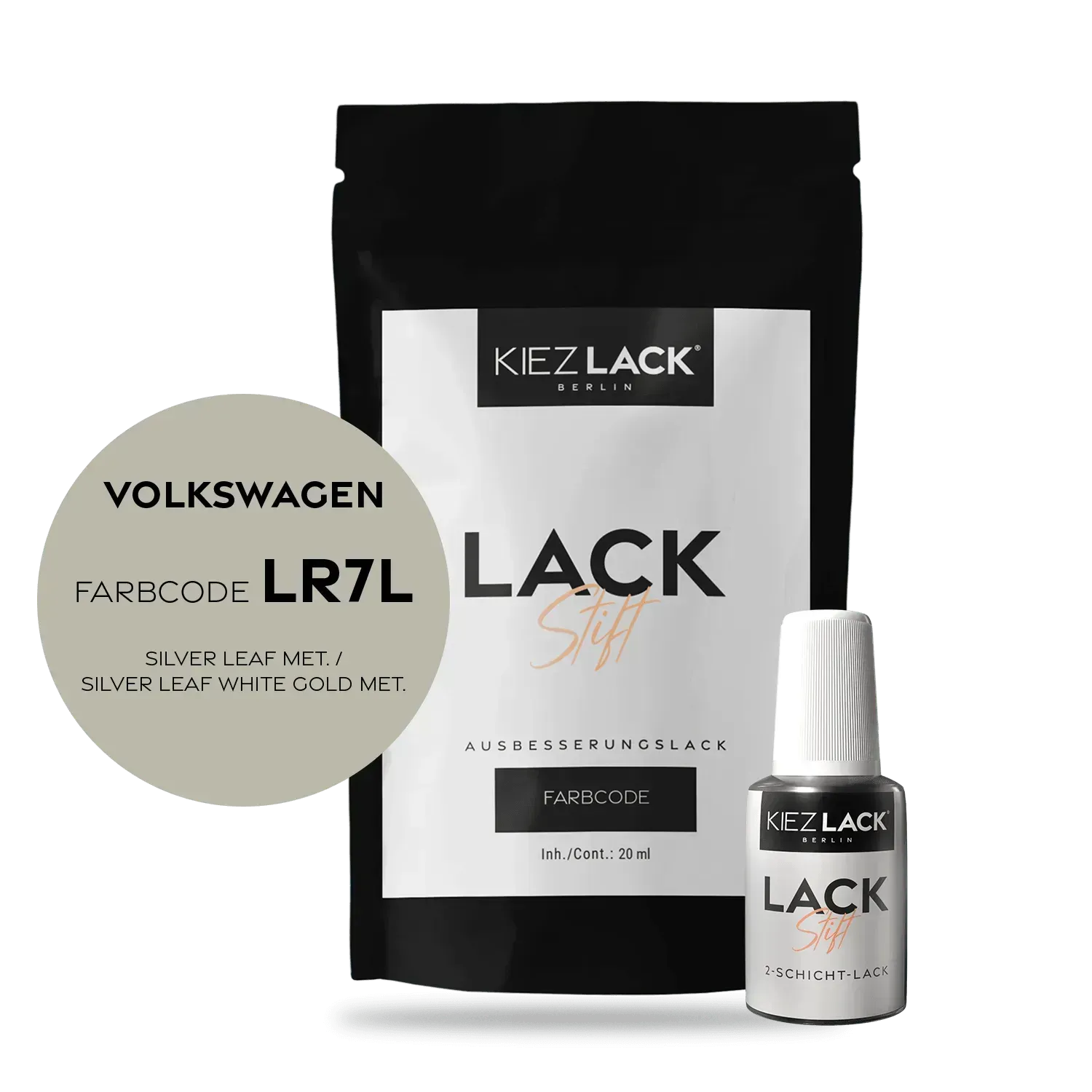 Autolack Lackstift Volkswagen LR7L SILVER LEAF MET. - Kiezlack