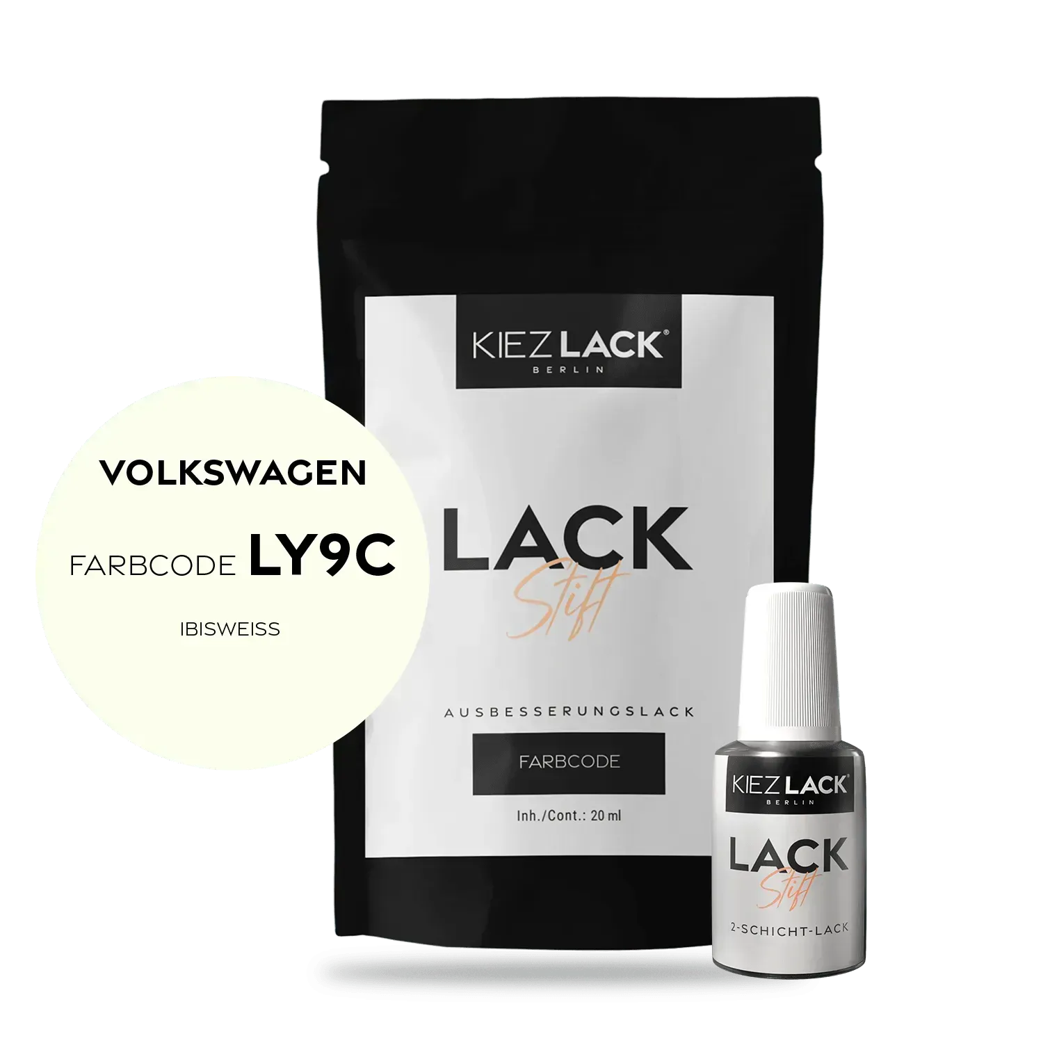 Autolack Lackstift Volkswagen LY9C IBISWEISS - Kiezlack