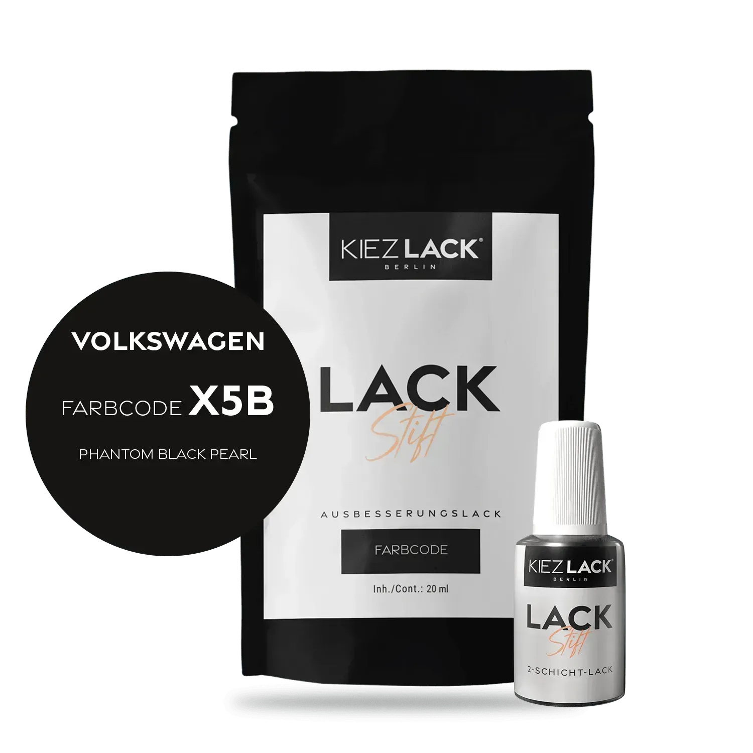 Autolack Lackstift Volkswagen X5B PHANTOM BLACK PEARL - Kiezlack