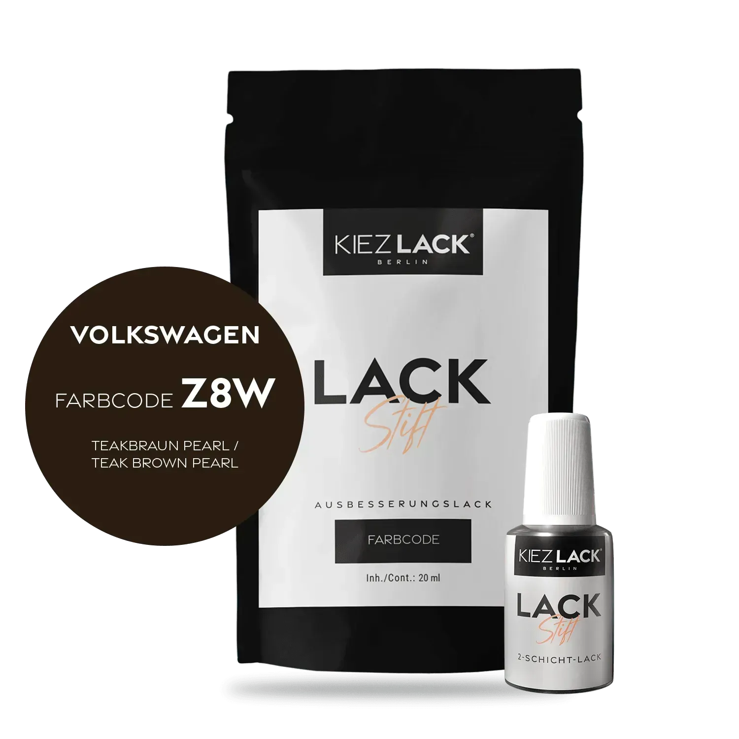 Autolack Lackstift Volkswagen Z8W TEAKBRAUN PEARL - Kiezlack