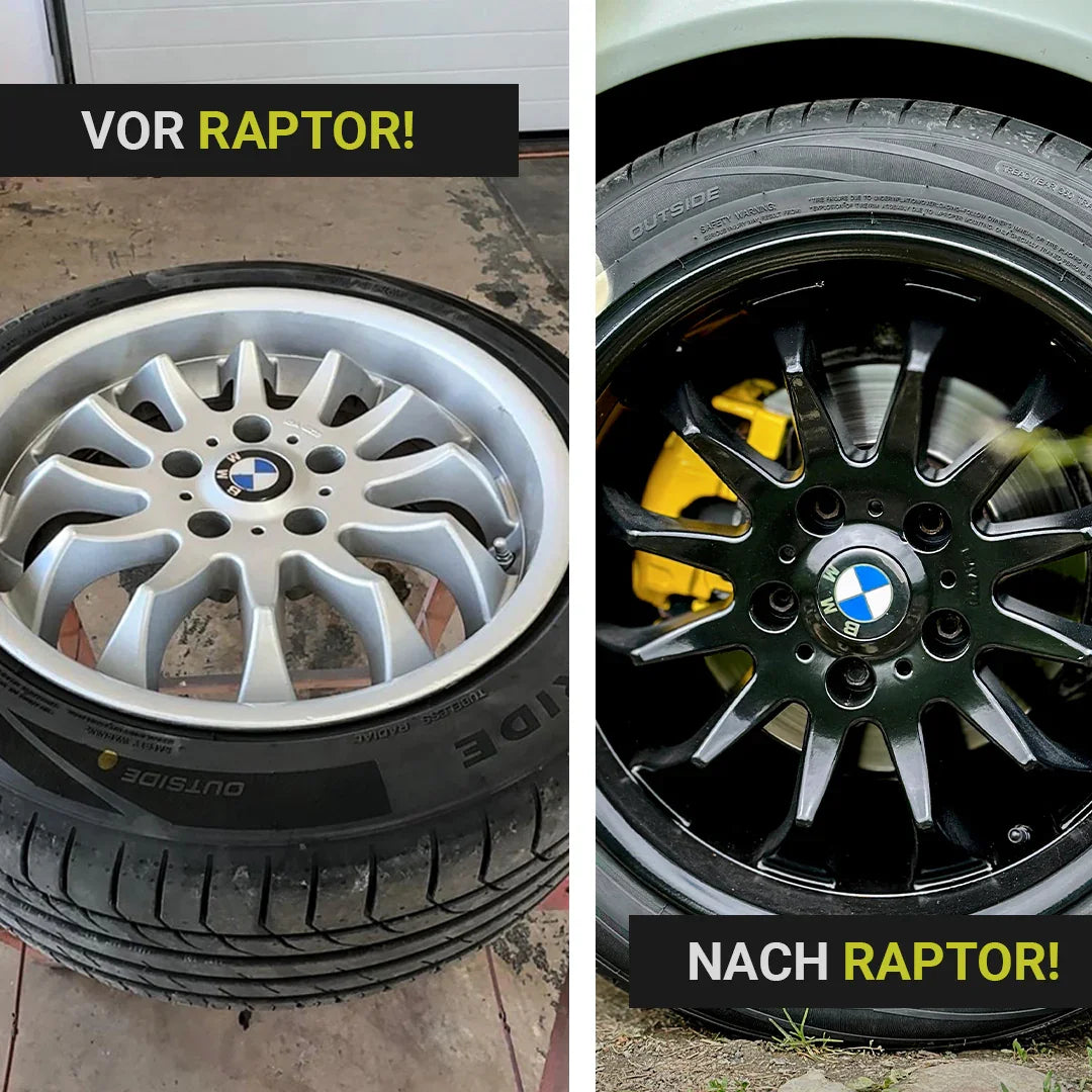 Raptor RAPTOR 1K Pro Felgenlack 5x robuster Schutz hitzefest UV-stabil FARBWAHL