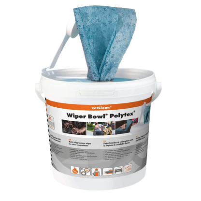 ZVG ZVG zetClean® Wiper Bowl Polytex® – Feuchte Reinigungstücher im Spendereimer (72 Tücher)