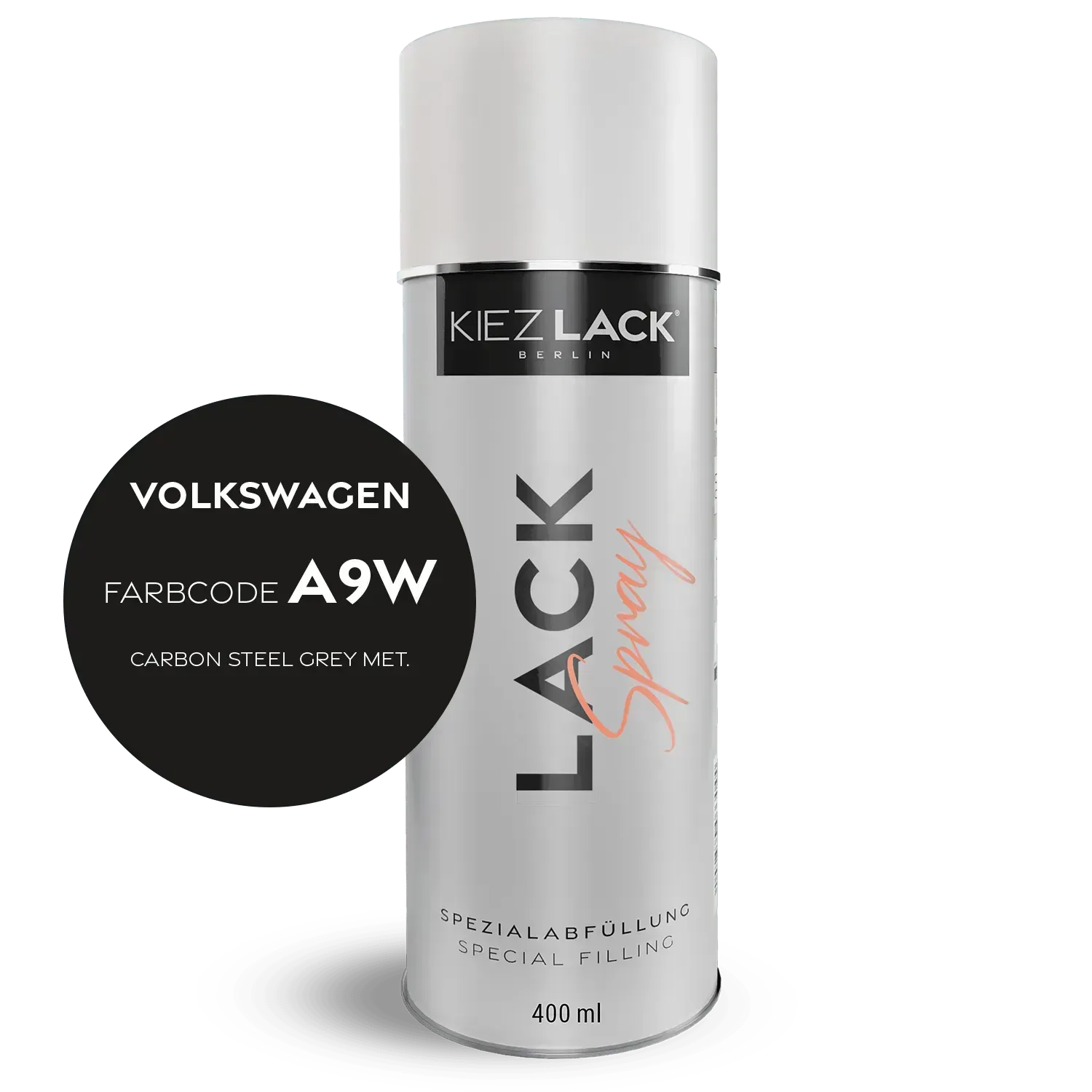 Autolack Spraydose Volkswagen A9W CARBON STEEL GREY MET. - Kiezlack