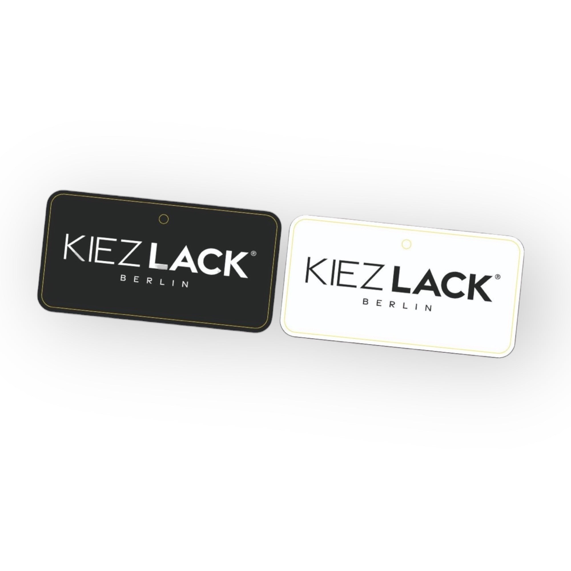 Kiezlack Kiezlack Auto Duftbaum Burberry Weekend zweiseitig bedruckt 5 x 10 cm