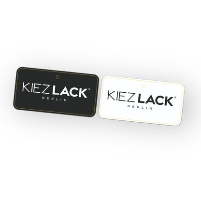 Kiezlack Kiezlack Auto Duftbaum Burberry Weekend zweiseitig bedruckt 5 x 10 cm
