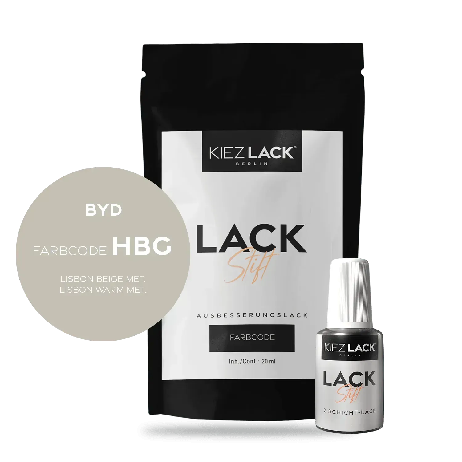 Autolack Lackstift BYD HBG LISBON BEIGE MET. - Kiezlack