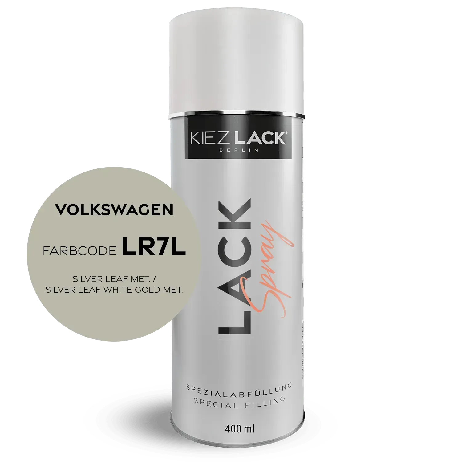 Autolack Spraydose Volkswagen LR7L SILVER LEAF MET. - Kiezlack