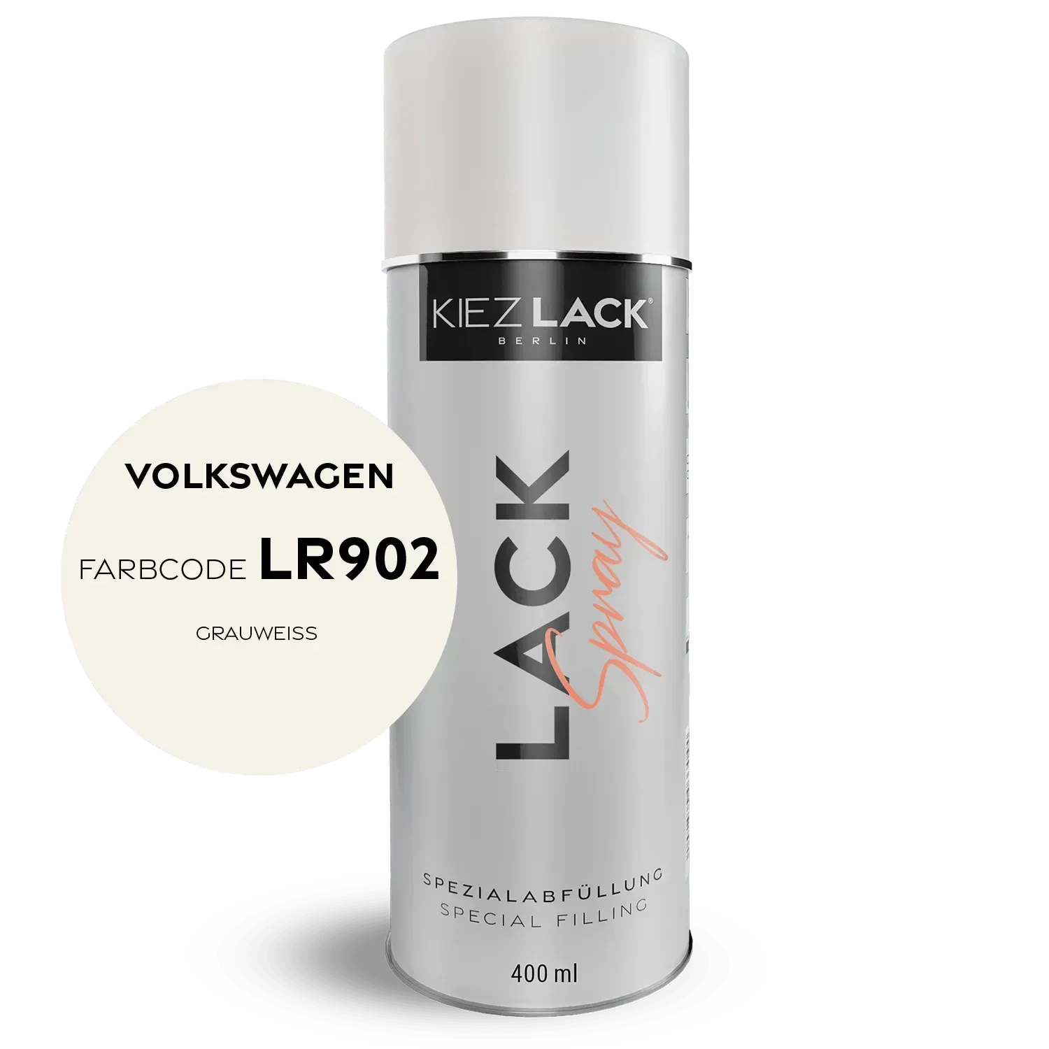 Autolack Spraydose Volkswagen LR902 GRAUWEISS - Kiezlack