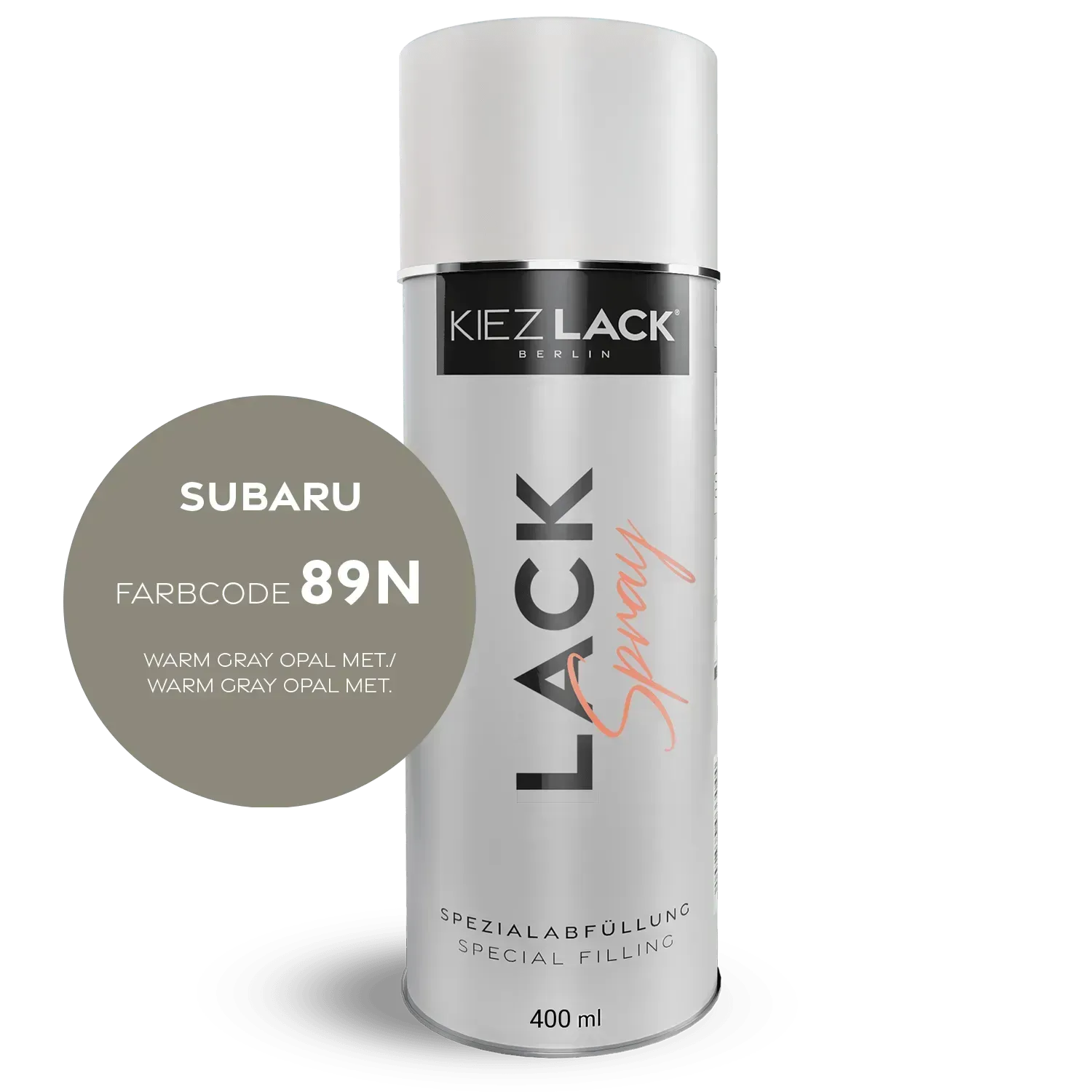 Autolack Spraydose SUBARU 89N WARM GRAY OPAL MET. Lackspray - Kiezlack