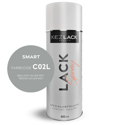 Autolack Spraydose SMART C02L BRILLIANT SILVER MET. Lackspray - Kiezlack