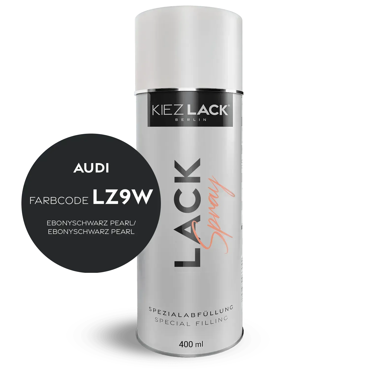 Autolack Spraydose AUDI LZ9W EBONYSCHWARZ Pearl Lackspray - Kiezlack