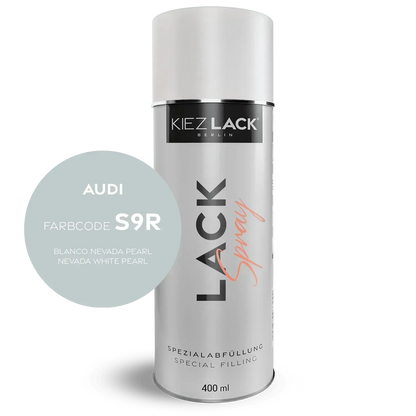 Autolack Spraydose AUDI S9R BLANCO NEVADA Pearl Lackspray - Kiezlack