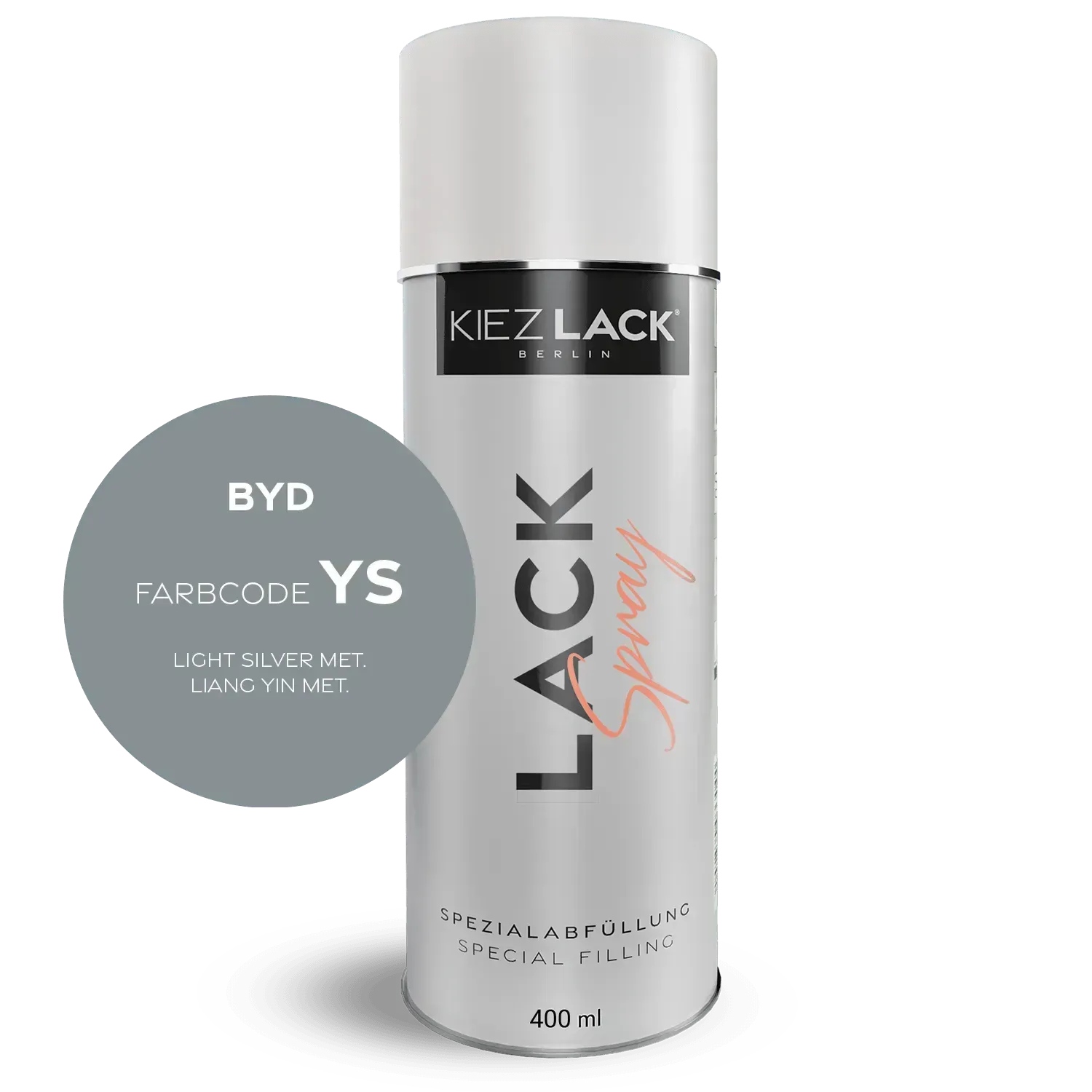 Autolack Spraydose BYD YS LIGHT SILVER MET. Lackspray - Kiezlack